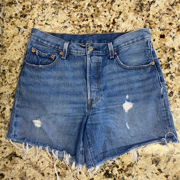 Levi's Pants - Levi’s 501 High Rise Distressed Denim Shorts